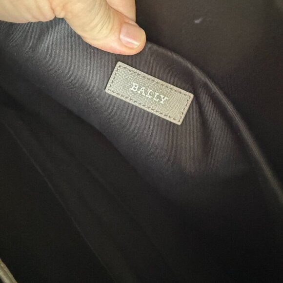 Bally Plinye Grey Saffiano Leather Palladio hardware computer briefcase 6306297 - Picture 14 of 15